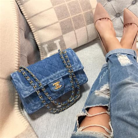 chanel denim bag replica